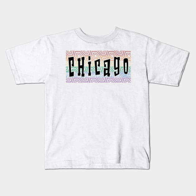 LGBTQ PATTERN AMERICA CHICAGO Kids T-Shirt by Zodiac BeMac